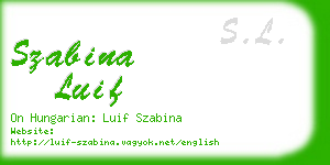 szabina luif business card